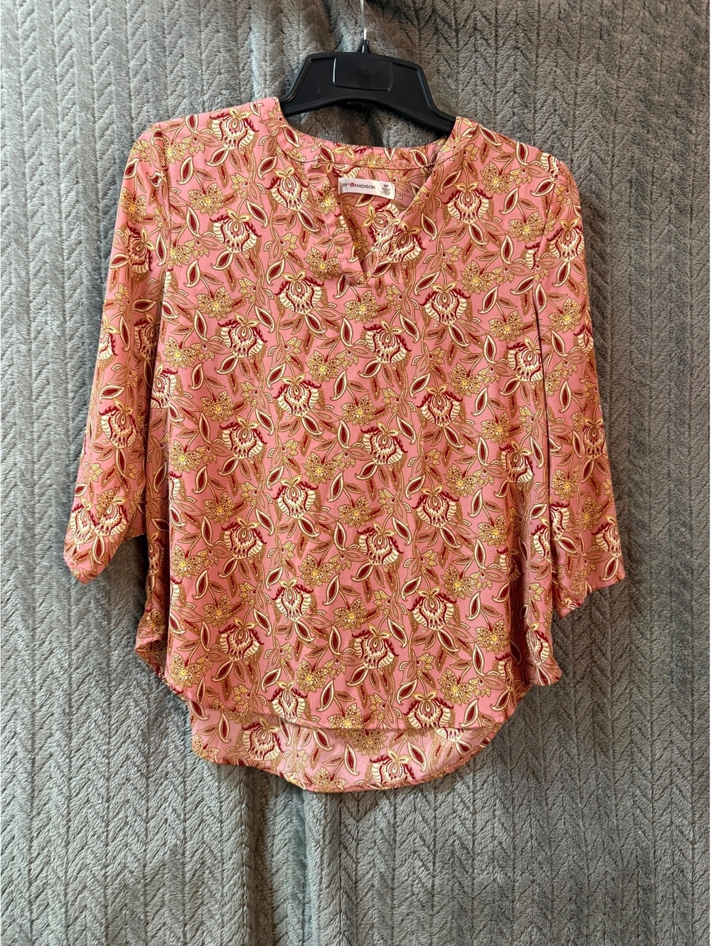 89th & Madison Pink Floral Patterned Blouse Size S/P
